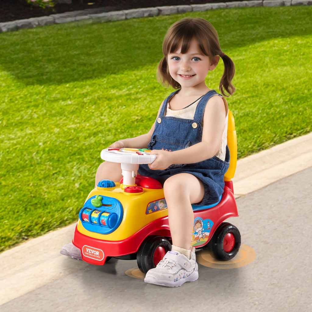 Ride On Push Car For Toddlers - Ages 1-3 Toddler Ride On Toy - With Music Steering Wheel, Horn & Under Seat Storage.